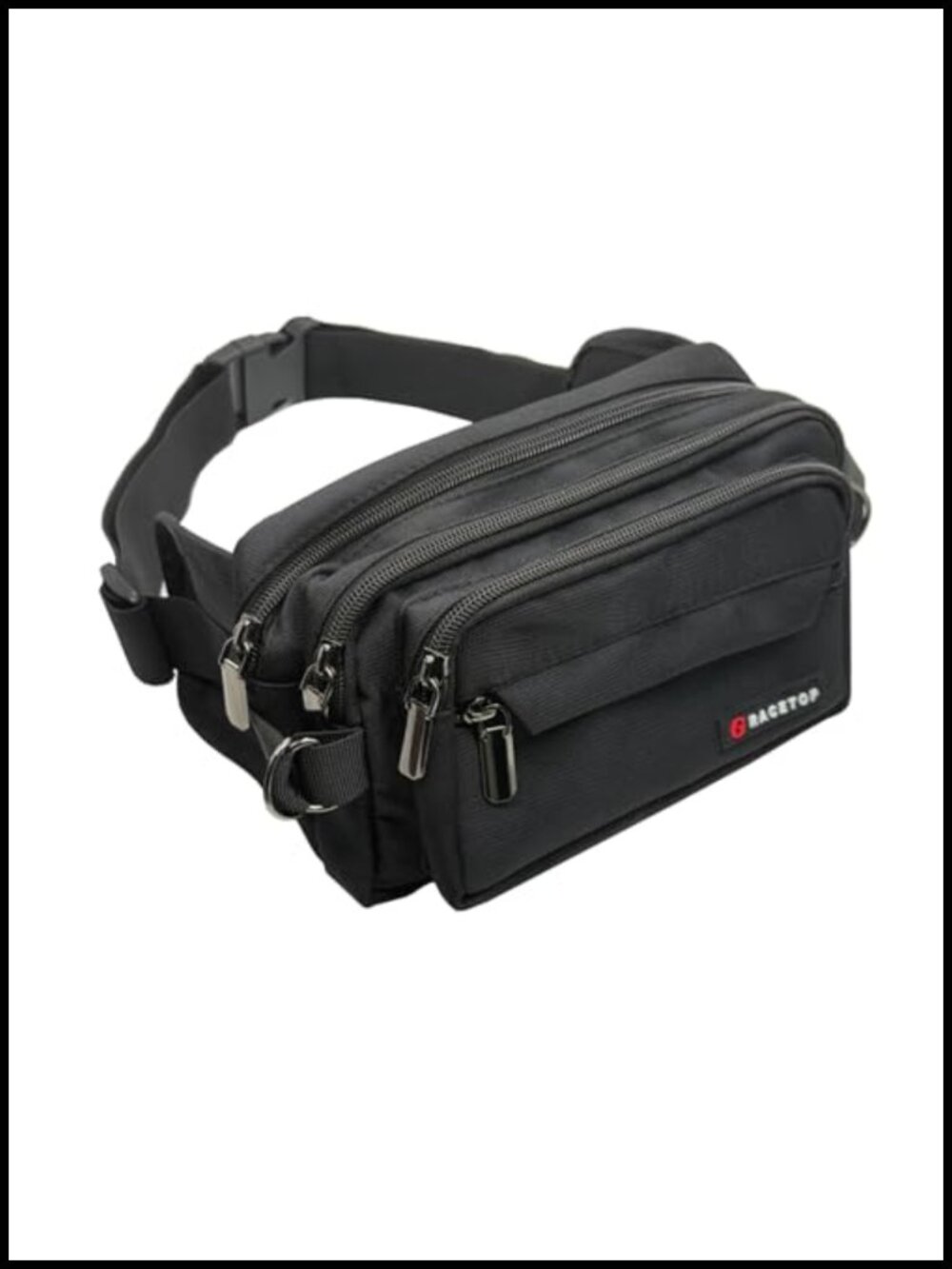 4-Pocket Fanny Pack Crossbody Belt Bag Water Repellent Travel
